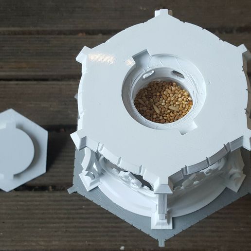 Garden House Bird Feeder put some seed in1.jpg Garden House Bird Feeder