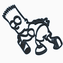 bart.png Fichier STL gratuit BART SIMPSON ARTISTE GRAFFITI・Modèle à télécharger et à imprimer en 3D