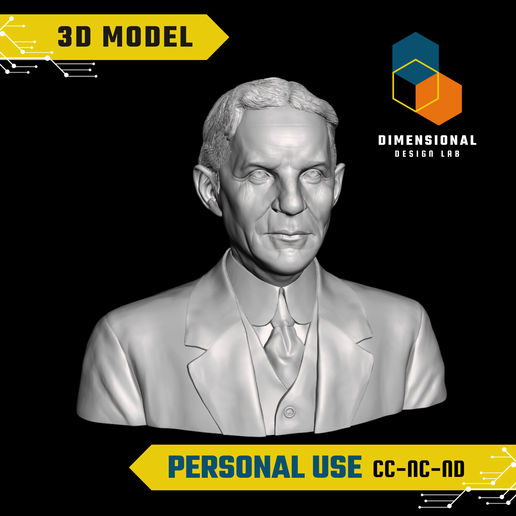 Henry-Ford-Personal.png Modèle 3D de Henry Ford - Fichier STL de haute qualité pour l'impression 3D (UTILISATION PERSONNELLE)