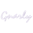 Gnarly - Outline.stl Set di insegne degli anni ’80