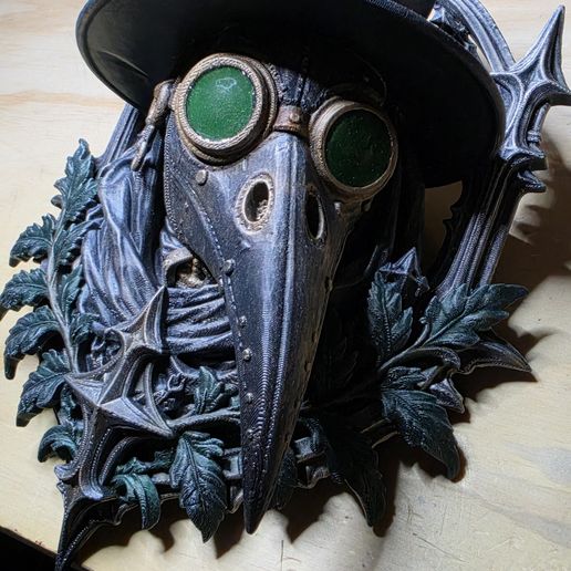 The Plague Keeper | Gothic Plague Doctor Wall Sculpture