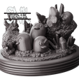 Diglett06.png STL file Diglett Dugtrio Pokemon Statue・Template to download and 3D print