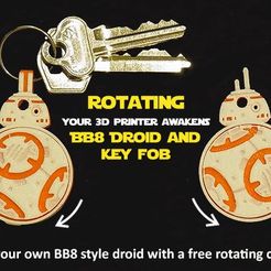 a598043f9a96fb2e5050a1907c1a267a_display_large.jpg Бесплатный STL файл Rotating BB8 Droid and BB8 Key Fob・Идея 3D-печати для скачивания