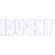 bandit text cutout support.stl Name Text Outline: Bandit