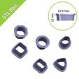 etsy-view2.jpg Mini Polymer Clay Cutters, six shapes 0.6" (15mm) perfect for studs, circle, square, triangle, oval, octagon, rectangle, Set #1