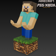 3d-model.png Minecraft Steve Controller Stand STL - Game Controller Display Stand - Desk Gaming Accessoire 3D Modell