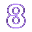 8.stl Neon Led Doppelnummern