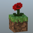 caja-flor-roja2.png Candy jar, minecraft cube with flower