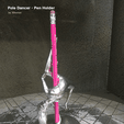 IMG_20190220_092554.png STL file Pole Dancer - Pen Holder・3D printable design to download