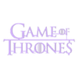 LOGO GAME OF THRONES v2.stl Game of Thrones logo