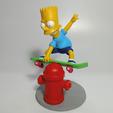 1.png Bart Skateboard - Color Print