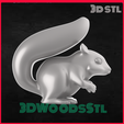 20.png Squirrel  3D stl model set, wall decor, CNC Router Engraver, Artcam, Aspire, CNC files