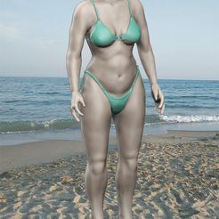 Comp033-a.jpg Archivo STL Brasileña en bikini, Susy・Modelo para descargar e imprimir en 3D, tanaghar