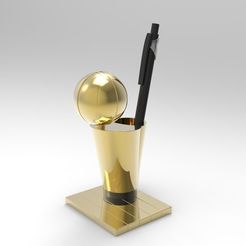nba_display_large.jpg Free STL file NBA Trophy Pen Holder・3D printer design to download, ernestwallon3D