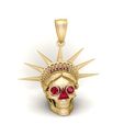 R-1.jpg Pendentif en forme de crâne de liberté couronné de rubis - Modèle imprimable en 3D