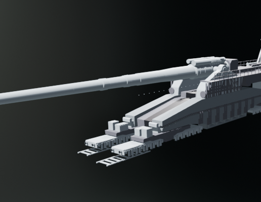 Maquette Canon 3D Schwerer Gustav - Échelle 1/72, Couleur Blanche, Neuf