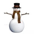 000.jpg DOWNLOAD SNOWMAN 3D Model - Obj - FbX - 3d PRINTING - Christmas - Noel Christmas
