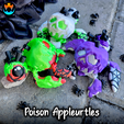 8.png Poison Appleurtle, Apple Turtle, Print in Place, No Support, Flexi Turtle, Holloween Treat