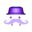 HatEyesnMustache.stl Suporte para lâminas de barbear