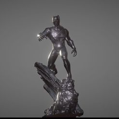 BLACK_PANTHER_W-BASE__004.jpg STL-Datei BLACK PANTHER INSPIRITED DIORAMA・3D-Druckvorlage zum Herunterladen