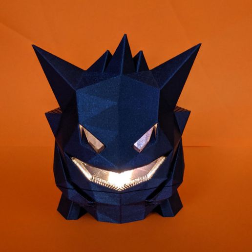 gengaar-halloween-pokemon8.jpg STL-Datei Gengar gruselig niedrigen Poly pokemon Dekoration herunterladen • Objekt zum 3D-Drucken, 3D-mon