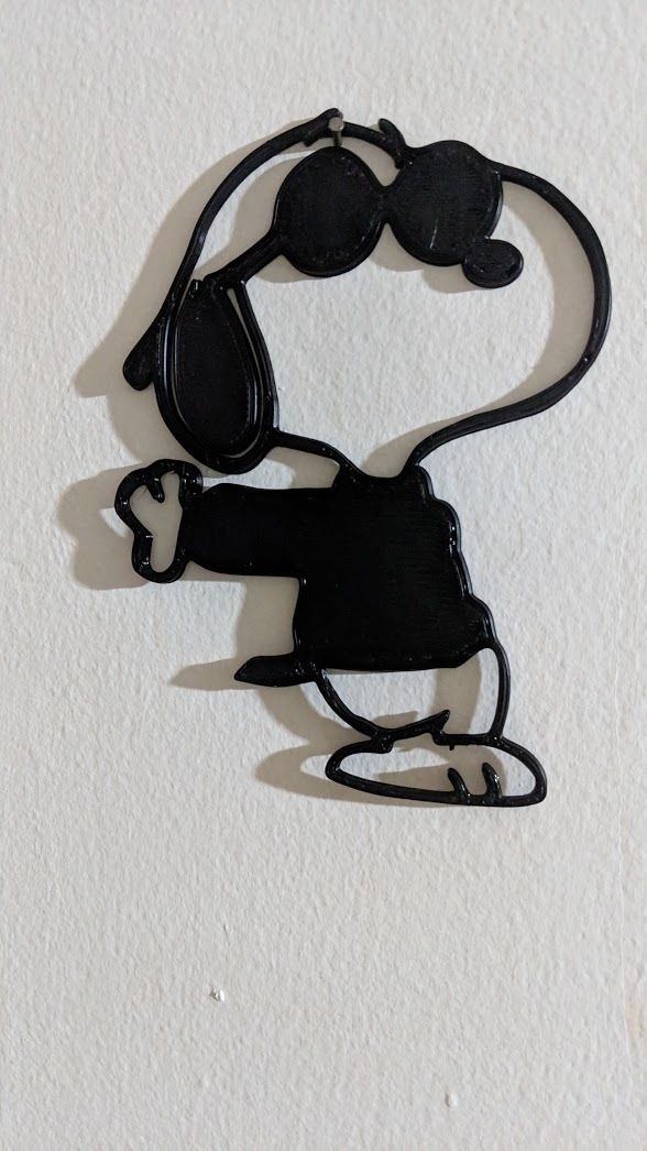 snoppyWall.jpg Télécharger fichier STL Snoopy 2D pour Wall • Design pour imprimante 3D, miguelonmex