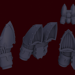render.png STL file Chaotic Spooky Space Vampire Knight Backpack [PRE-SUPPORTED]・3D printable design to download