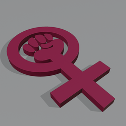 1.png Archivo STL El símbolo femenino de Venus - Feliz Día de la Mujer・Plan de impresora 3D para descargar