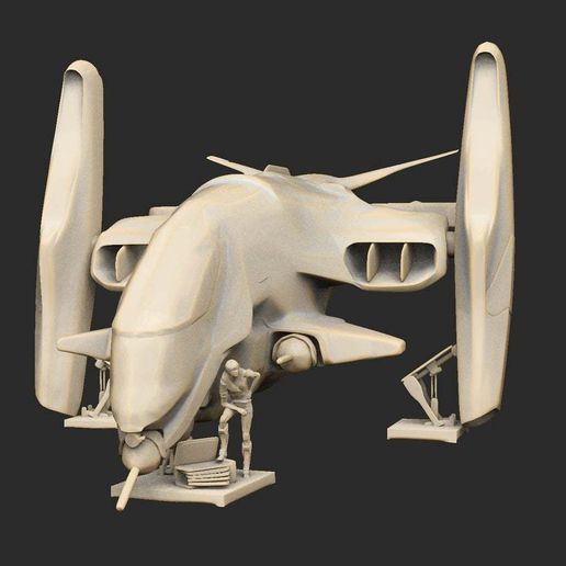 Olga With Gunship 3D model