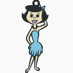 betty.png Archivo STL Llavero de Betty de Los Picapiedra・Plan de impresión en 3D para descargar