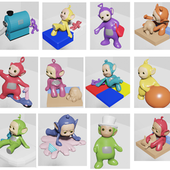 pele-mele.png STL file 8 Tiddlytubbies and 4Teletubbies・3D printer model to download