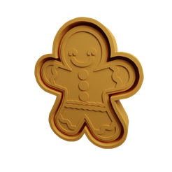 galleta-de-jengibre.png Archivo STL molde para silicona galleta de jengibre・Design para impresora 3D para descargar