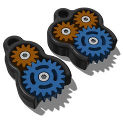 main.jpg Файл STL Брелок для ключей 2 и 3 Spur Gear Fidget Toy・Дизайн 3D принтера для загрузки