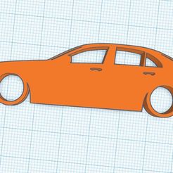 Web-capture_4-12-2023_115952_www.tinkercad.com.jpeg Брелок для ключей Mercedes E-Class W213 Sedan Silhouette