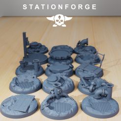 1.jpg Fichier STL 16 bases de terrain vague 25mm/32mm・Objet imprimable en 3D à télécharger