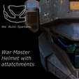 close-up.png War Master helmet with attachments 3d print file