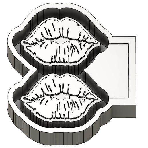 Valentine's Lip Freshie Mold Bundle STL 3D model