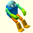 robot2.png Robot figure with flexible joints (parametric, OpenSCAD)