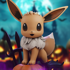 e10.png Archivo STL Pokemon - Eevee de Halloween・Modelo de impresión 3D para descargar