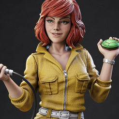 1.png Fichier 3D TMNT April O'neil・Modèle imprimable en 3D à télécharger