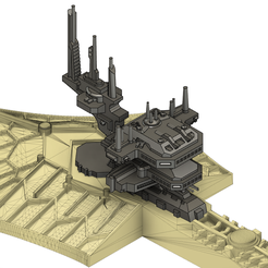 Stand-2021-12-14.png Free STL file BFG - Chaos Cruiser -Carrier Bridge (uni)・3D printable object to download
