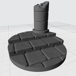 column-base-topper-1a.jpg Fichier STL gratuit Embase de colonne en pierre pour base de 40 mm・Objet imprimable en 3D à télécharger
