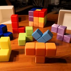 allSomaCube.jpg Free STL file BIG SOMA CUBE PUZZLE GAME・Design to download and 3D print