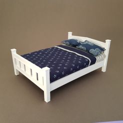 20230424_160600.jpg 3D file Double Bed Frame 1/12 miniature・3D printing design to download