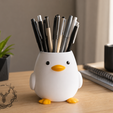 ready.png Duck Shaped Pencase - 3D Printing Model, STL File