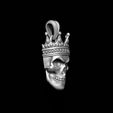 Screenshot-2023-07-06-165148.jpg Skull with crown pendant 3D print model