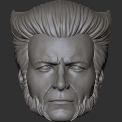 ghchcfghg.jpg STL file Hugh Jackman as Wolverine head 3D model・3D printing design to download