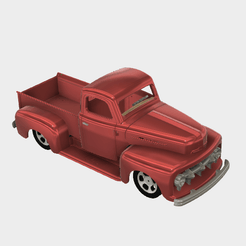 f100_custom_14th_render v2.png STL file Ford F1 1952 Custom Pickup・Template to download and 3D print, macone1