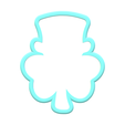 1.png Clover With Hat Cookie Cutter | STL File