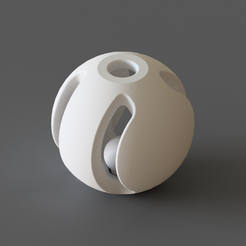 c67e4b35-a0bc-472a-9635-179071386651.png Fichier 3D gratuit Balle jouet pour chat (avec cloche sonore / impression en place)・Modèle imprimable en 3D à télécharger